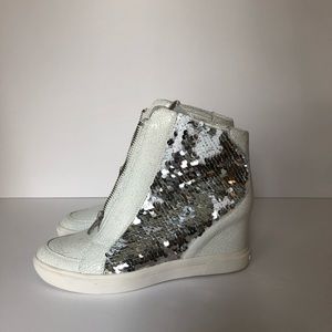 DKNY Caz Sequin Platform Sneakers